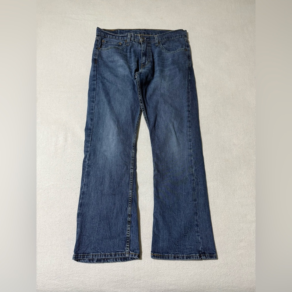 Levis 527 Mens 33x28‎ Boot Cut Blue Denim Jeans Bootcut Cotton Blend